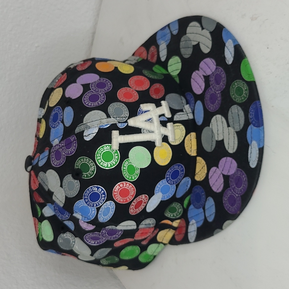 New Era LA Dodgers token hat 7 1/4 MLB black multicolor